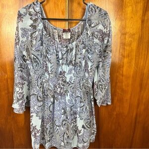 Jordache Paisley Blouse with undershirt size L